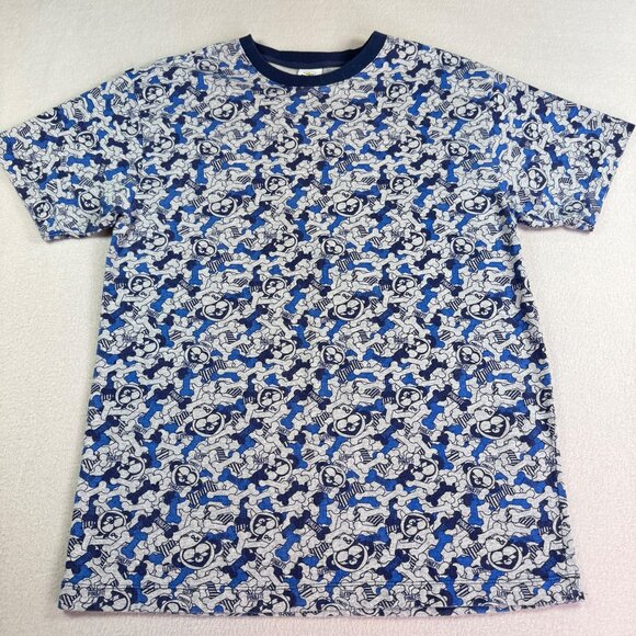 Pin & Fit Shirt Mens XL Cartoon Short Sleeve All Over Print Streetwear - Picture 2 of 6